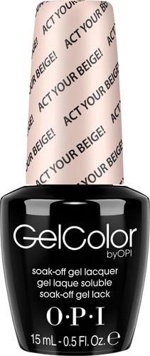 OPI GelColor - Act You Beige! 0.5 oz - #GCT66, Gel Polish - OPI, Sleek Nail