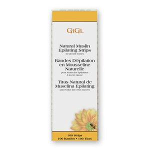 GiGi Small Natural Muslin Strips - 100 Pack, Wax - GiGi, Sleek Nail