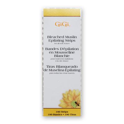 GiGi Small Bleached Muslin Strips - 100 Pack, Wax - GiGi, Sleek Nail