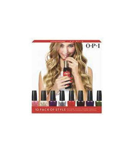 OPI Nail Lacquer - 10 Pack of Style Mini, Kit - OPI, Sleek Nail