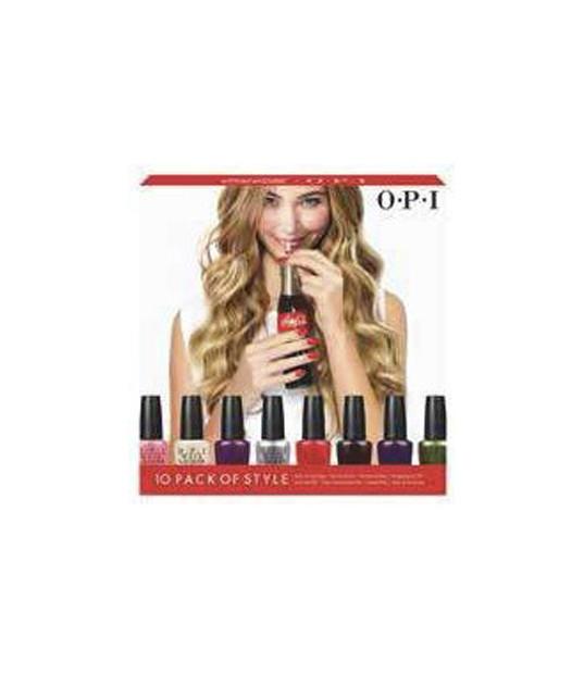 OPI Nail Lacquer - 10 Pack of Style Mini, Kit - OPI, Sleek Nail