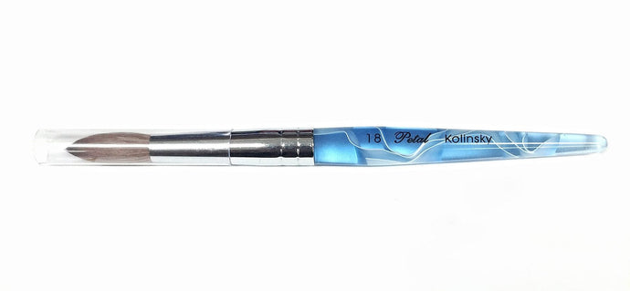 Kolinsky - #18 Petal Blue Marble Brush, Nail Tools - Kolinsky, Sleek Nail
