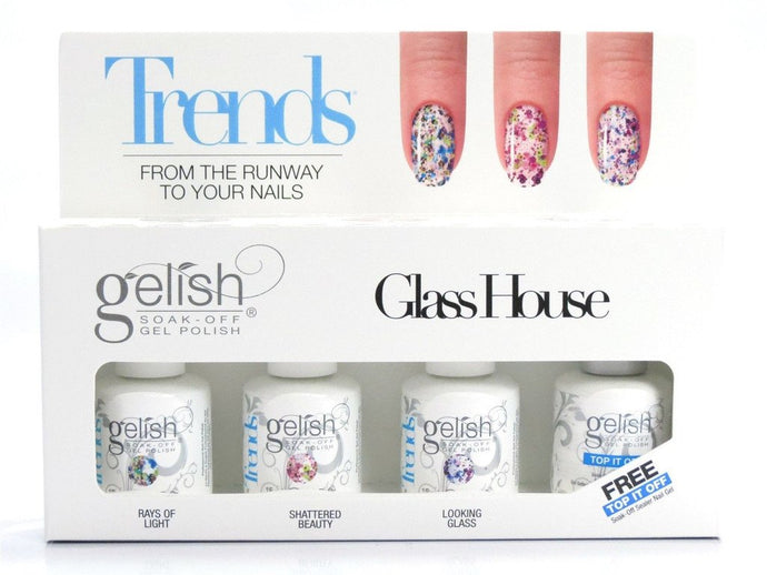 Harmony Gelish - Glass House with FREE Top Coat - Trend Collection, Kit - Nail Harmony, Sleek Nail