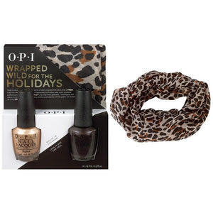 OPI Wrapped Wild for the Holidays DUO #1 (FREE Cheetah-Print inifinity scarf), Kit - OPI, Sleek Nail