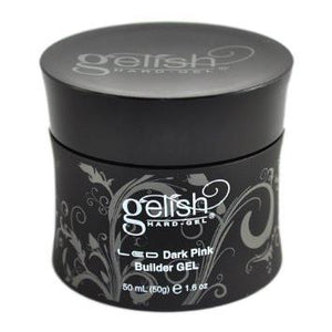 Harmony Gelish - LED Hard Dark Pink Builder Nail Gel 1.6 oz, Acrylic Gel System - Nail Harmony, Sleek Nail
