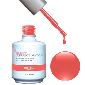 LeChat Perfect Match Gel / Lacquer Combo - Jack Rose 0.5 oz - #PMS11, Gel Polish - LeChat, Sleek Nail