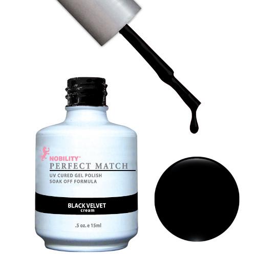LeChat Perfect Match Gel / Lacquer Combo - Black Velvet 0.5 oz - #PMS30, Gel Polish - LeChat, Sleek Nail