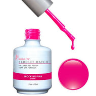 LeChat Perfect Match Gel / Lacquer Combo - Shocking Pink 0.5 oz - #PMS45, Gel Polish - LeChat, Sleek Nail