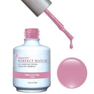 LeChat Perfect Match Gel / Lacquer Combo - Pink Lace Veil 0.5 oz - #PMS49, Gel Polish - LeChat, Sleek Nail