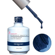 LeChat Perfect Match Gel / Lacquer Combo - The Kings Navy 0.5 oz - #PMS74, Gel Polish - LeChat, Sleek Nail