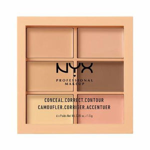 NYX Cosmetics NYX Conceal, Correct, Contour Palette - Light - #3CP01 - Sleek Nail