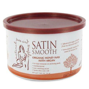 Satin Smooth - Honey Wax with Argan Oil 14 oz, Wax - Satin Smooth, Sleek Nail
