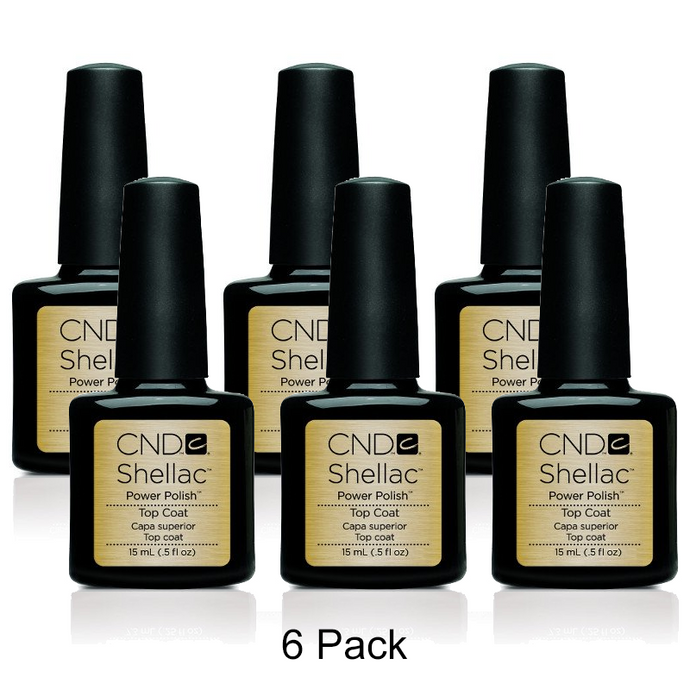 CND CND Shellac - Top Coat - 6 Pack 0.5 oz - Sleek Nail