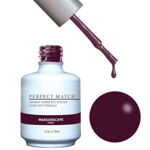 LeChat Perfect Match Gel / Lacquer Combo - Maroonscape 0.5 oz - #PMS132, Gel Polish - LeChat, Sleek Nail