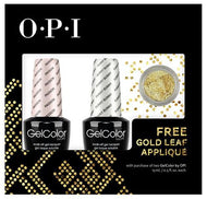 OPI GelColor - Nail Art Kit (Passion and Funny Bunny) with FREE Gold Leaf Applique, Kit - OPI, Sleek Nail