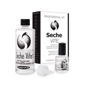 Seche Vite Top Coat Professional Kit 4.0 oz & 0.5 oz, Clean & Prep - Seche, Sleek Nail