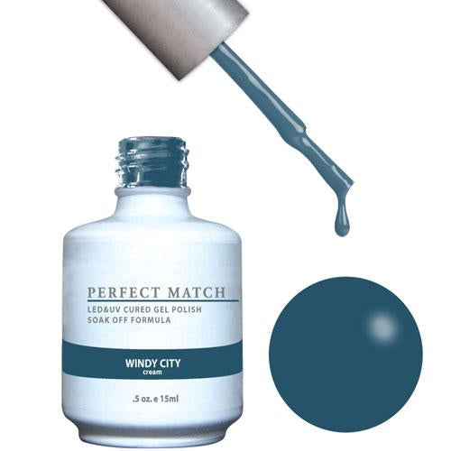 LeChat LeChat Perfect Match Gel / Lacquer Combo - Windy City 0.5 oz - #PMS142 - Sleek Nail