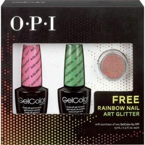 OPI GelColor - Nail Art Kit (Suzi Shops and Island Hops and Gecko Does Tricks) with FREE Rainbow Nail Art Glitter - #SPG50, Kit - OPI, Sleek Nail