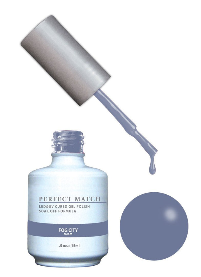 LeChat Perfect Match Gel / Lacquer Combo - Fog City 0.5 oz - #PMS143, Gel Polish - LeChat, Sleek Nail