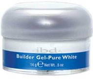 IBD - Pure White Builder Gel (Intense White) 0.5 oz, Acrylic Gel System - IBD, Sleek Nail
