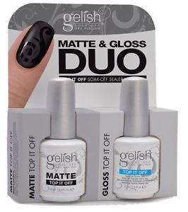 Harmony Gelish - Matte & Gloss Top It Off Duo, Kit - Nail Harmony, Sleek Nail