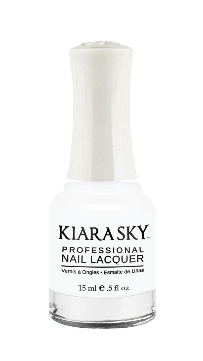 Kiara Sky - Pure White 0.5 oz - #N401, Nail Lacquer - Kiara Sky, Sleek Nail