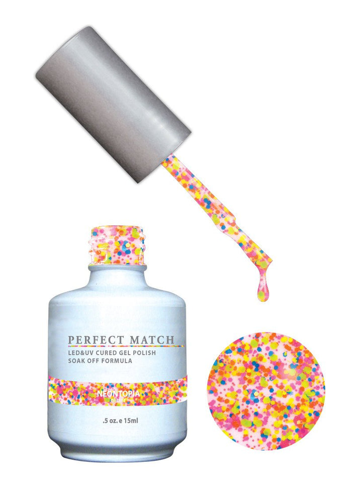 LeChat Perfect Match Gel / Lacquer Combo - Neontopia 0.5 oz - #PMS137, Gel Polish - LeChat, Sleek Nail