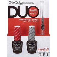 OPI GelColor - Coca-Cola Duo (Coca-Cola Red and My Signature Is) with FREE Nail Art Brush - #SPG55, Kit - OPI, Sleek Nail