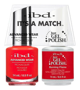 IBD It's A Match Duo - Burning Flame - #65512, Gel & Lacquer Polish - IBD, Sleek Nail